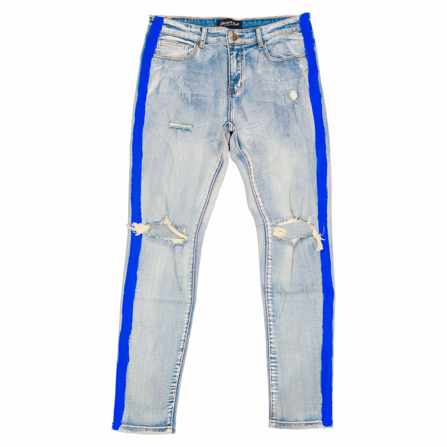 Color Stripe Denim- Blue - Gentry Garb